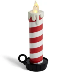Bougie LED flamme effet fondant avec support - 3 coloris