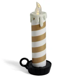 Bougie LED flamme effet fondant avec support - 3 coloris