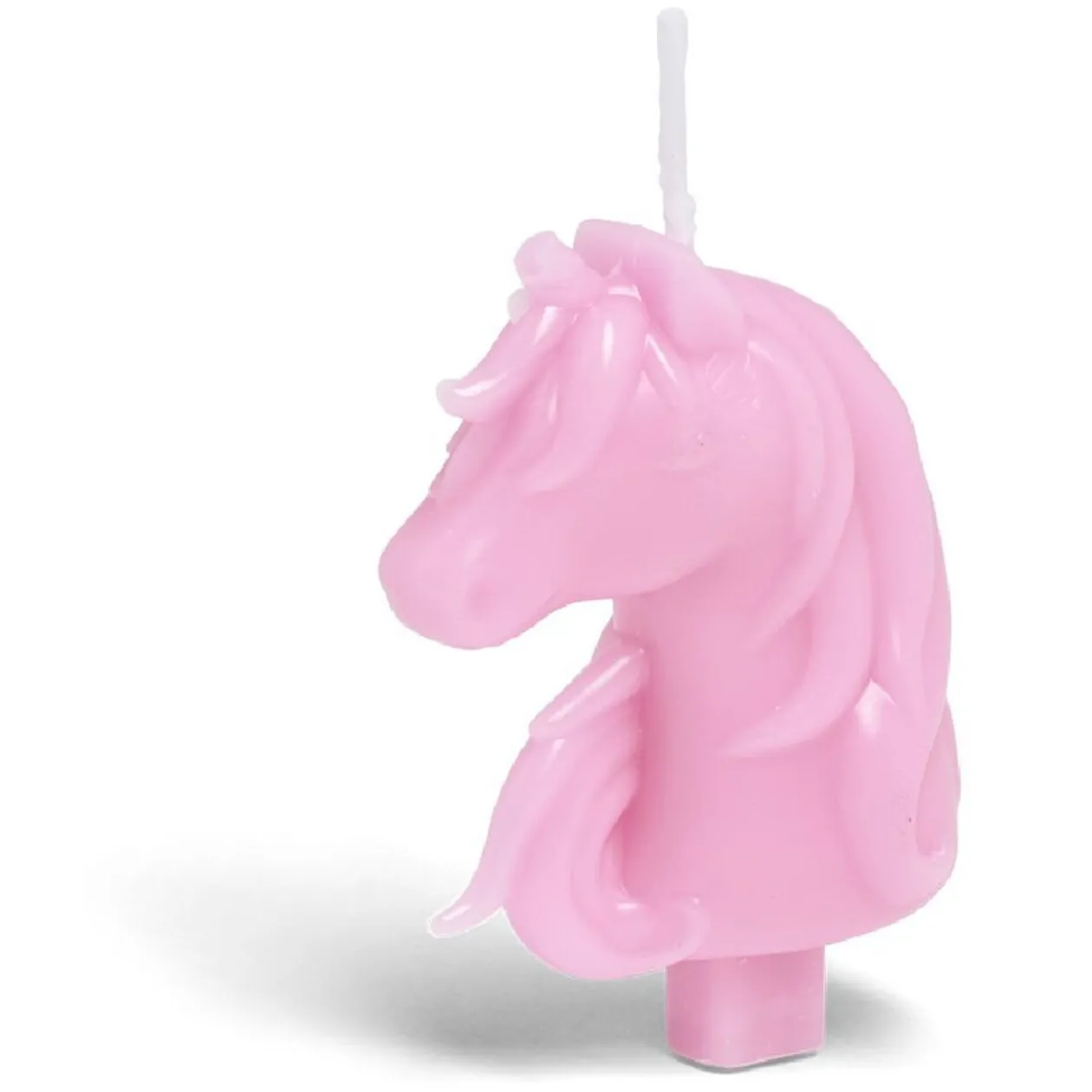 Bougie licorne rose H8cm