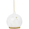 Boule déco de Noël cygne Ø8 cm