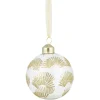Boule déco de Noël soleil doré Ø8 cm