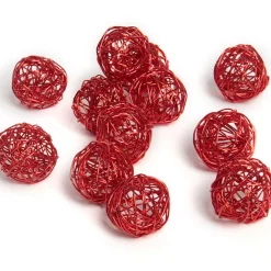Boule décorative rouge x12