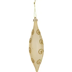 Boule de Noel goutte X7 or pailletée