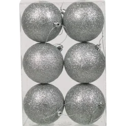 Boule de Noel X6 argent