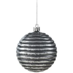 Boule de Noël à suspendre effet métal brossé