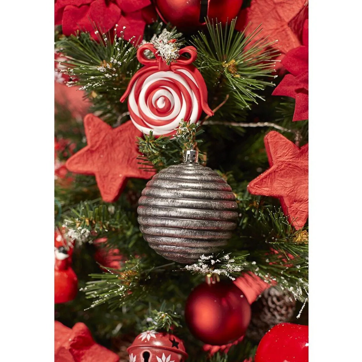 Boule de Noël à suspendre effet métal brossé