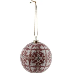 Boule de Noël à suspendre motif carreau ciment