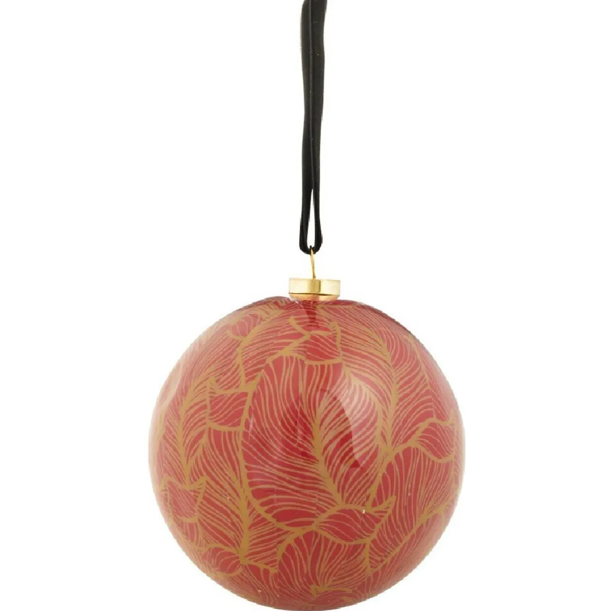 Boule de Noël à suspendre motifs végétaux