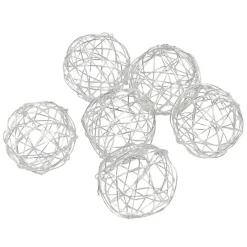 Boule de Noël ajouré argent x12