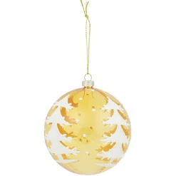 Boule de Noël ambré déco sapin Ø8 cm