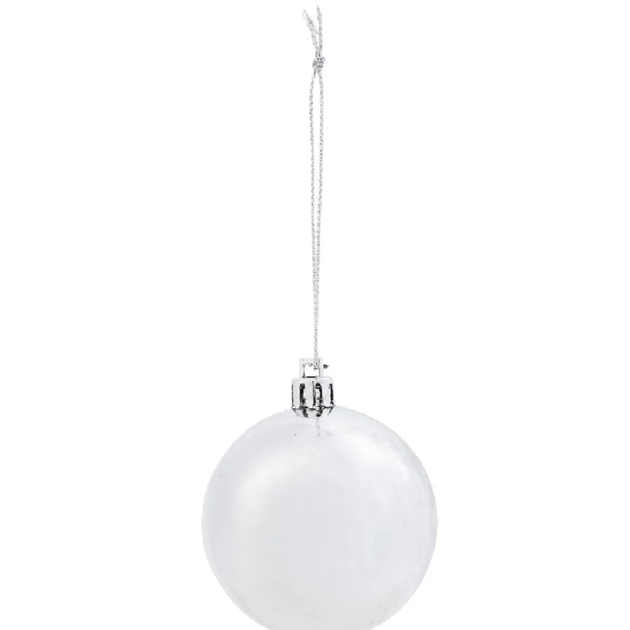 Boule de Noël argentée brillante et mate x10