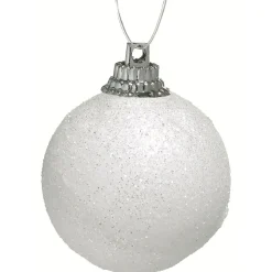 Boule de Noël argentée et blanche x25