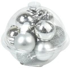 Boule de Noël argentée x12