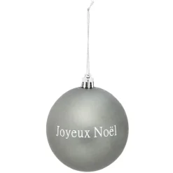 Boule de Noël argentée x6