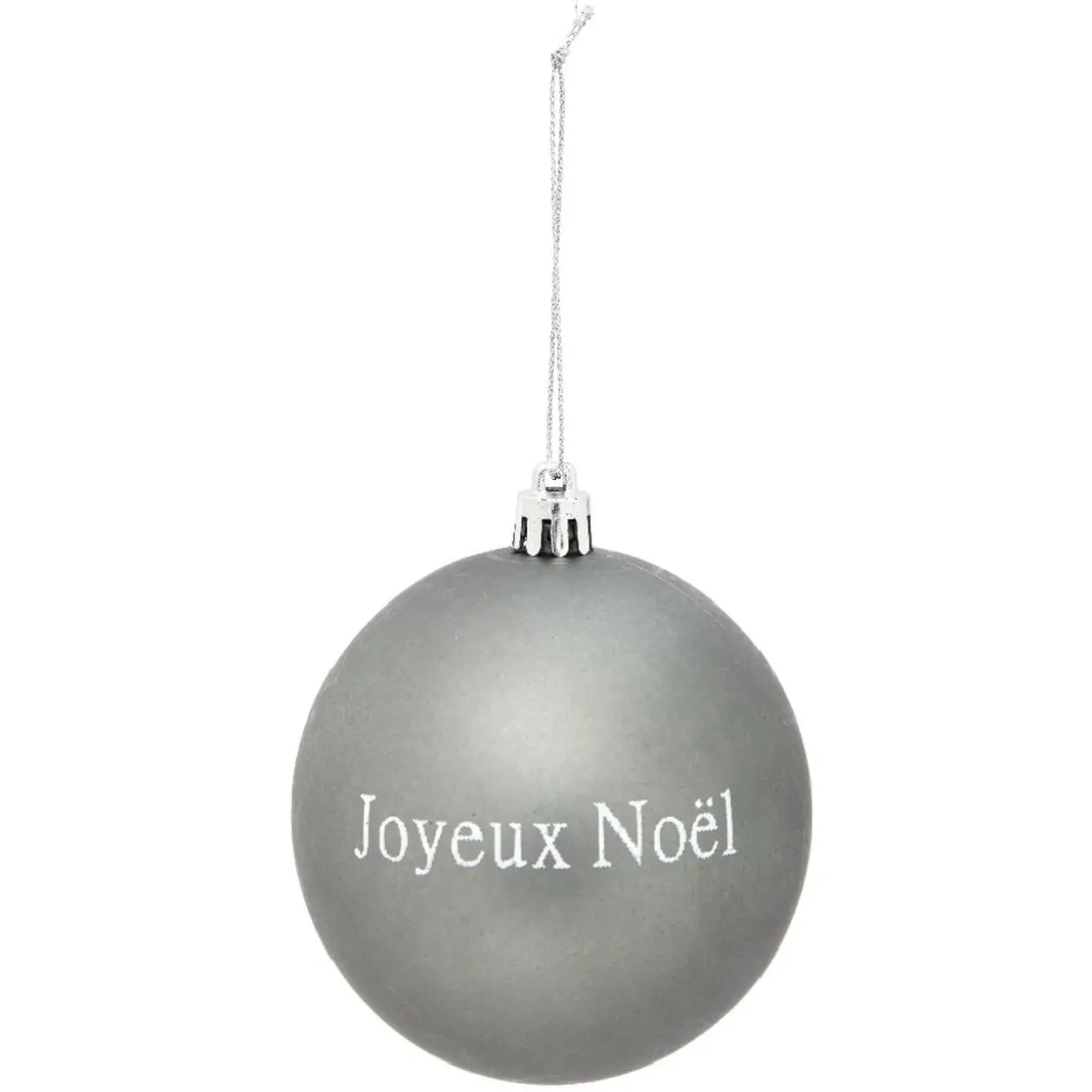 Boule de Noël argentée x6