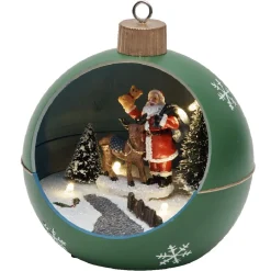 Boule de Noël avec figurines 4 LED