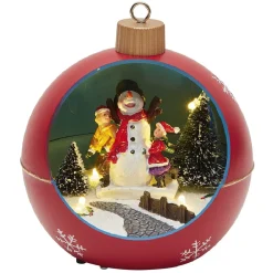 Boule de Noël avec figurines 4 LED