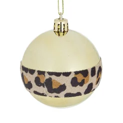 Boule de Noël bande léopard x 4