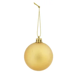 Boule de Noël blanche et dorée x 32