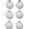 Boule de Noël blanche x6