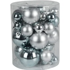 Boule de Noël bleu et argent x 50