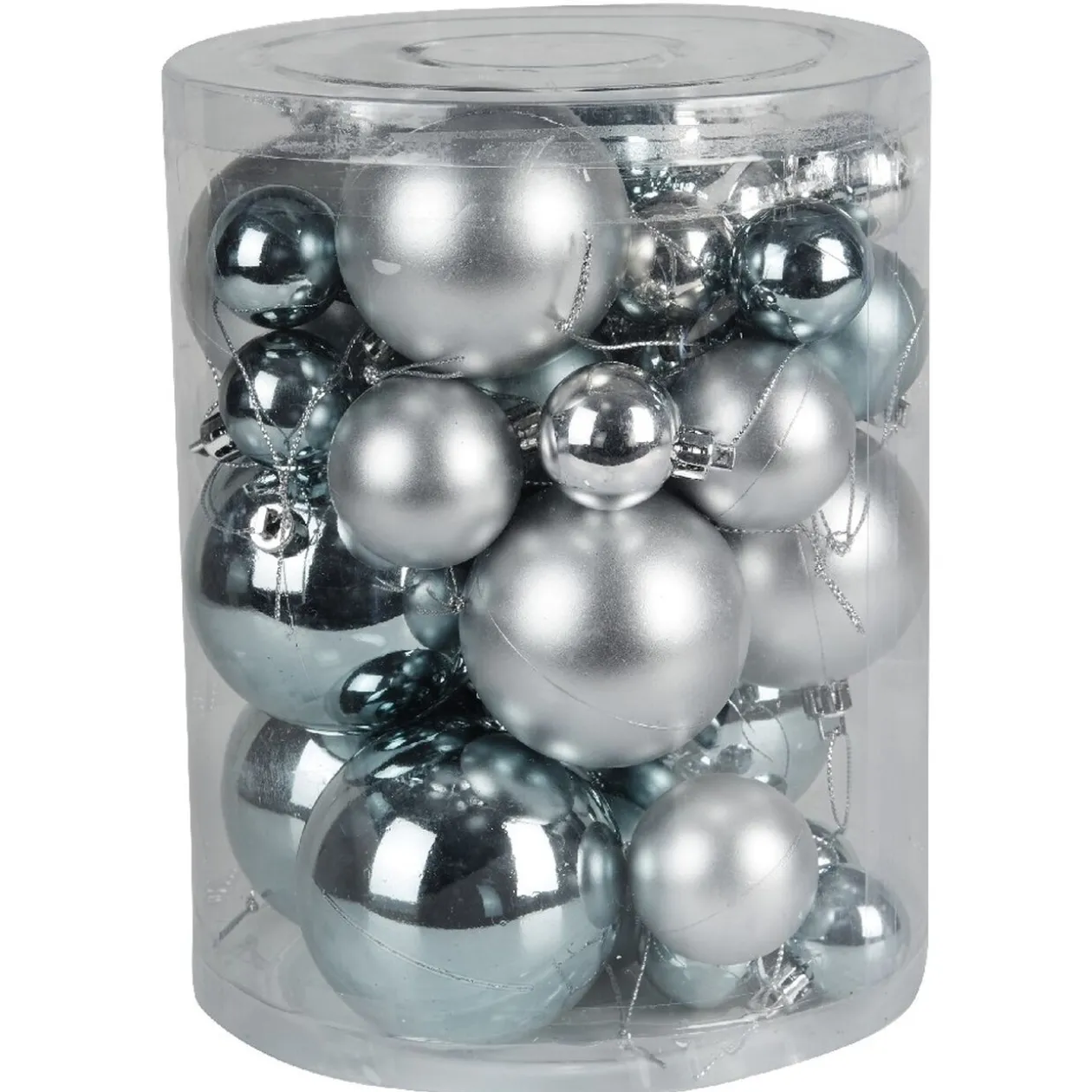 Boule de Noël bleu et argent x 50