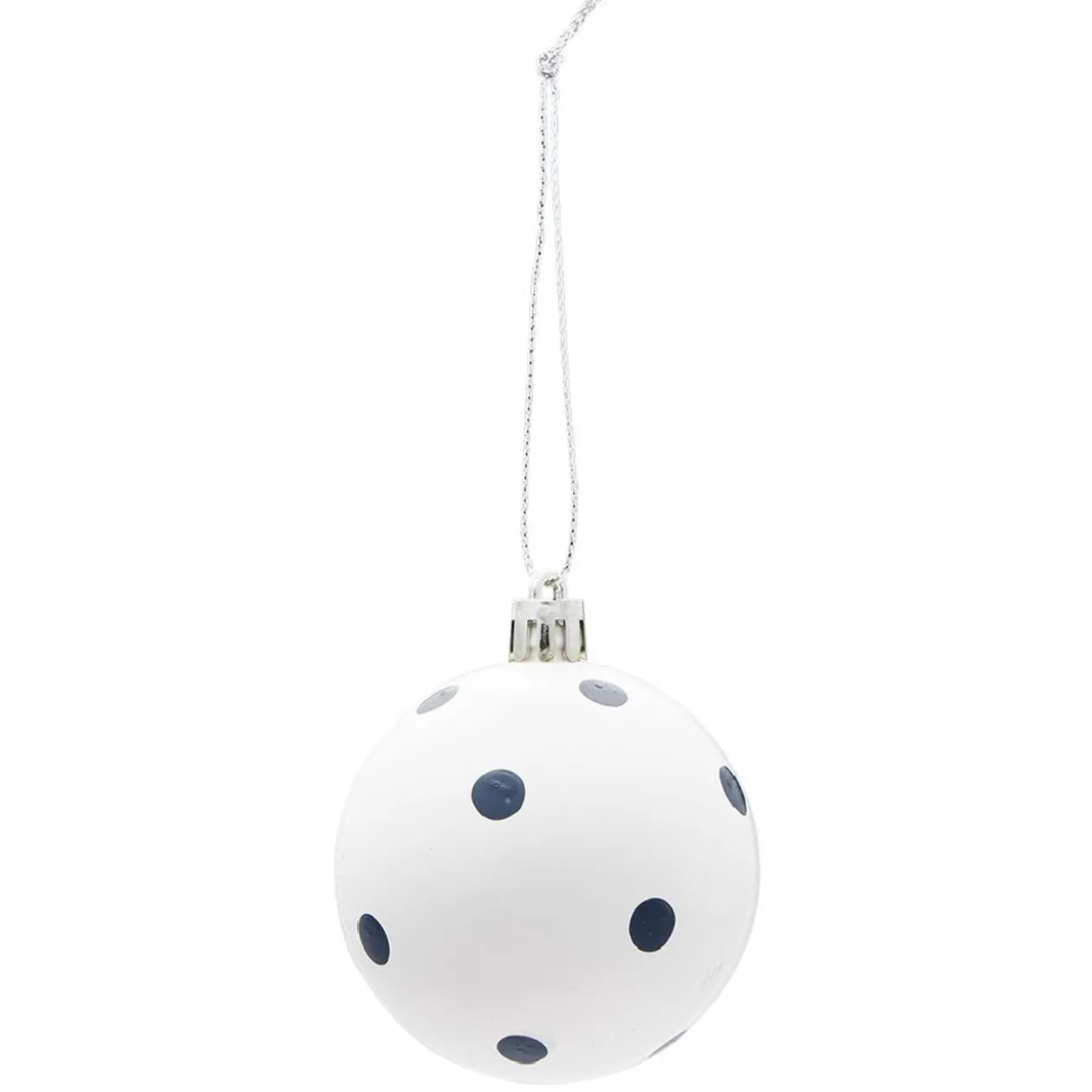 Boule de Noël bleu et blanc Ø6 cm