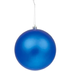 Boule de Noël bleue finition mate Ø12 cm