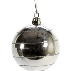 Boule de Noël décor argenté