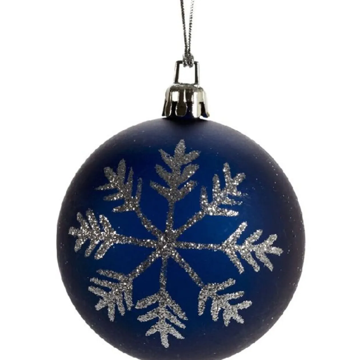 Boule de Noël décor argenté