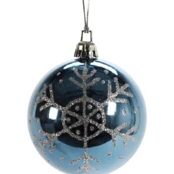 Boule de Noël décor argenté