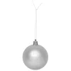 Boule de Noël décor argenté x6
