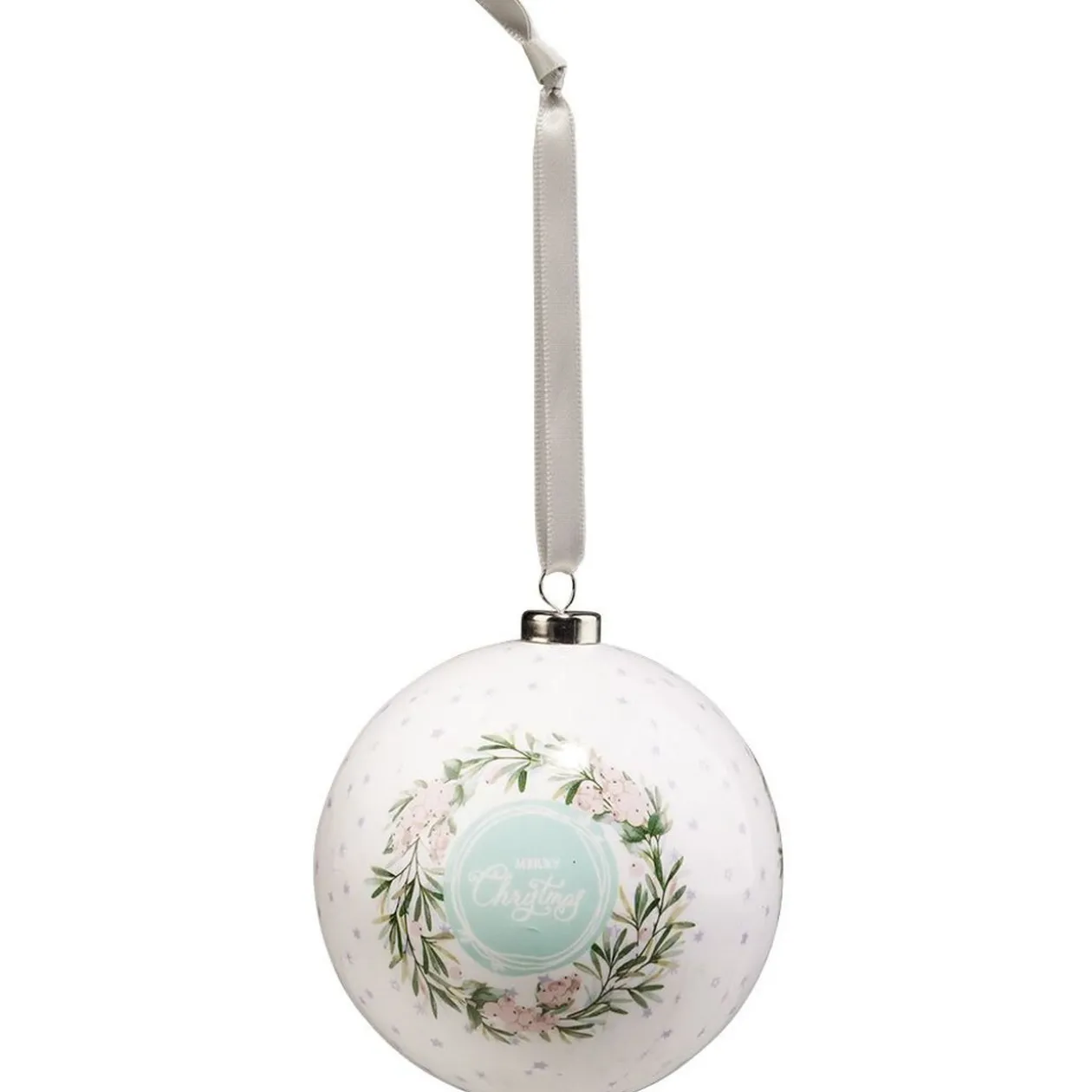 Boule de Noël design floral Ø8cm