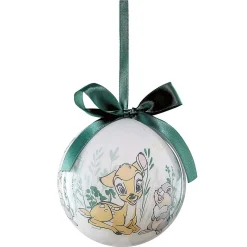Boule de Noël Disney Bambi blanche et verte