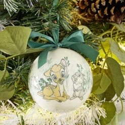 Boule de Noël Disney Bambi blanche et verte