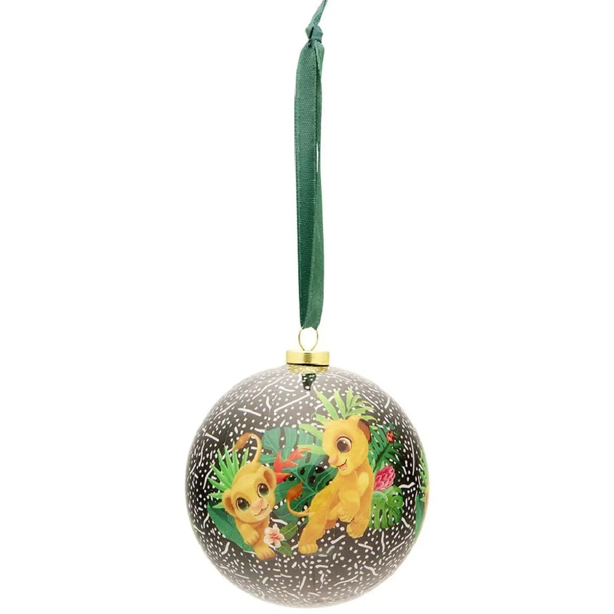 Boule de Noël Disney Le Roi Lion verte et rouge Ø7,5cm