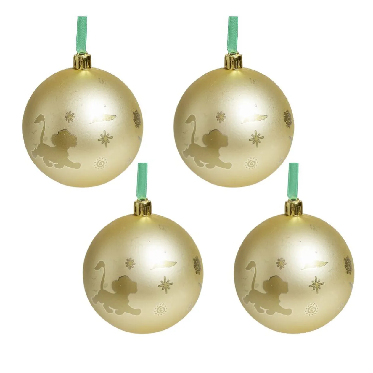 Boule de Noël Disney Le Roi Lion doré Ø8cm x4