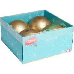 Boule de Noël Disney Le Roi Lion doré Ø8cm x4