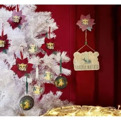 Boule de Noël Disney Le Roi Lion en verre et bois Ø8cm