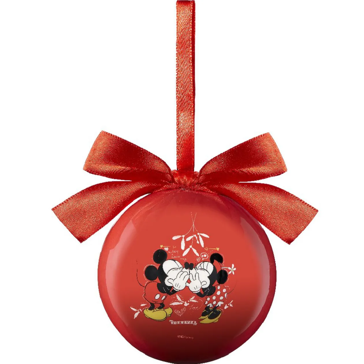 Boule de Noël Disney motif Mickey et Minnie Ø9cm