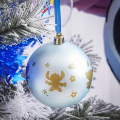 Boule de Noël Disney Stitch bleu Ø8cm x4