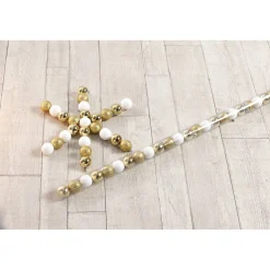 Boule de Noël dorée et blanche x25