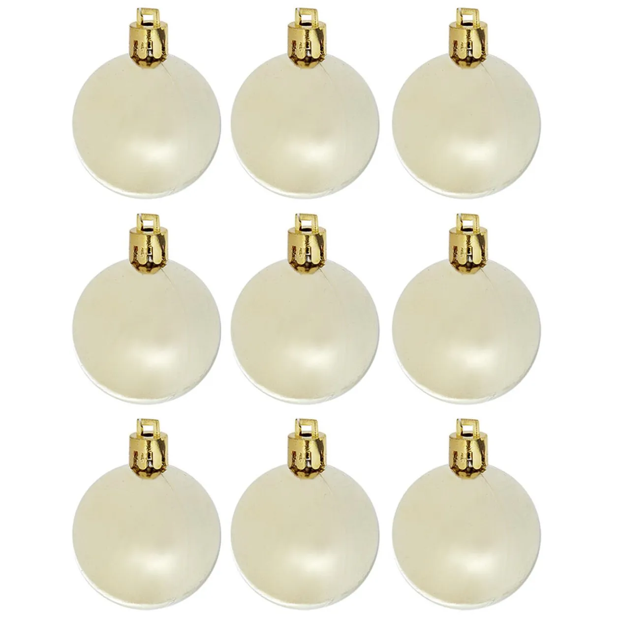 Boule de Noël dorée et blanche x25