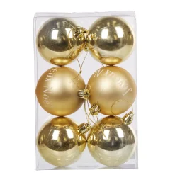 Boule de Noël dorée x 6