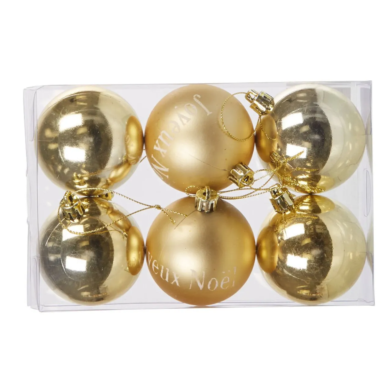 Boule de Noël dorée x 6