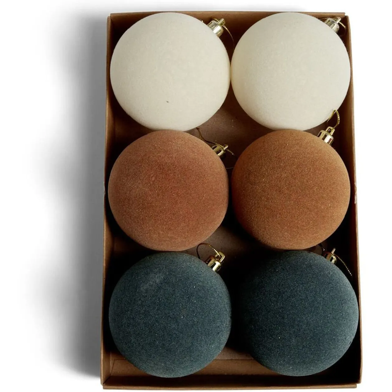 Boule de Noël effet velours Ø8cm x6