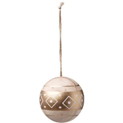 Boule de Noël en bois style ethnique