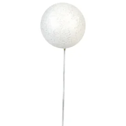 Boule de Noël en mousse blanche avec crochet de suspension x8