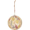 Boule de Noël en mousse design champêtre multicolore