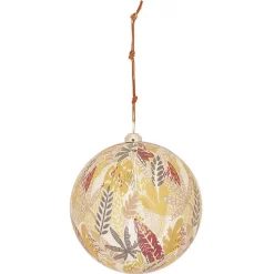 Boule de Noël en mousse design champêtre multicolore